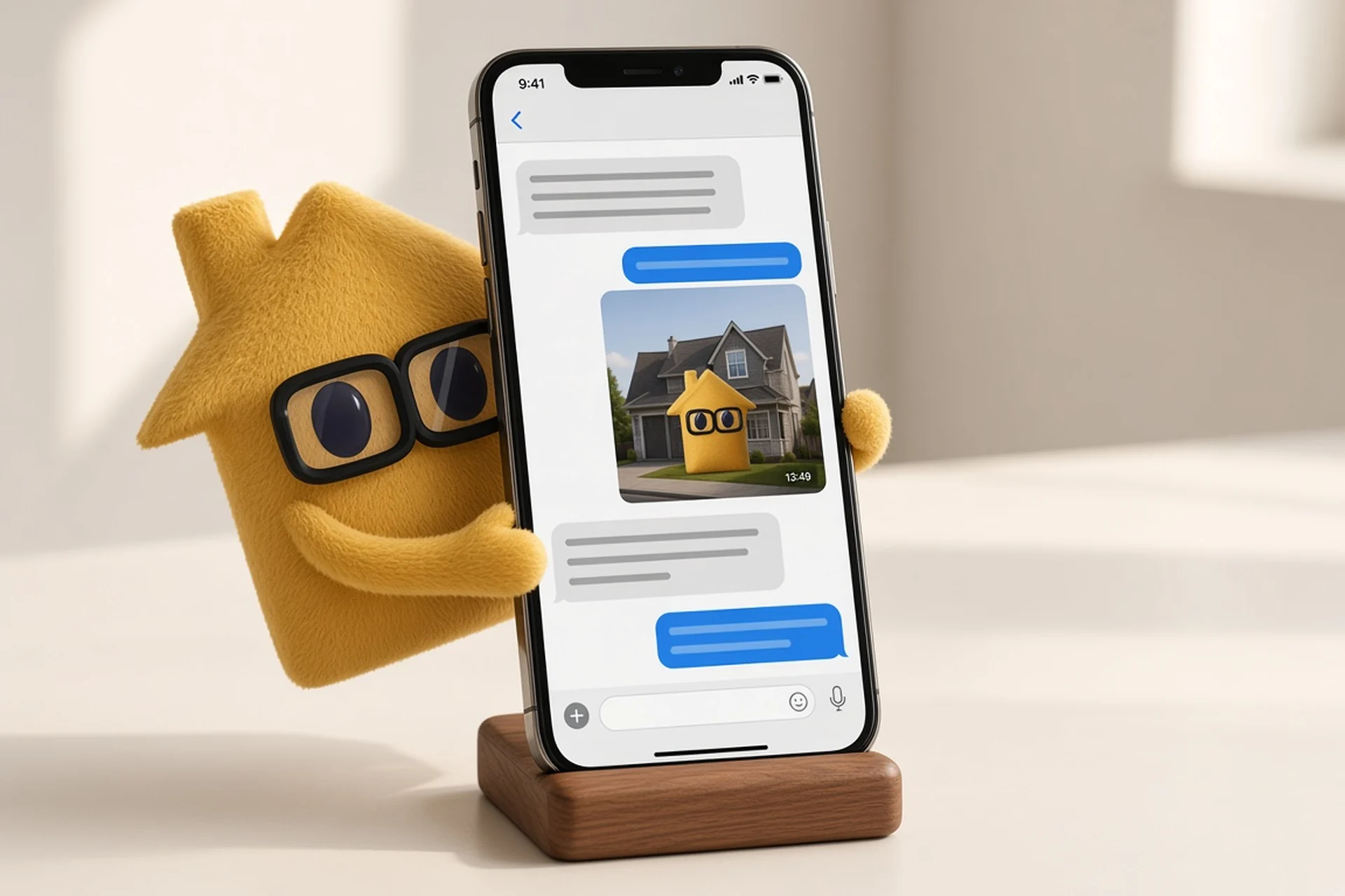 Outreach texting a seller on a phone
