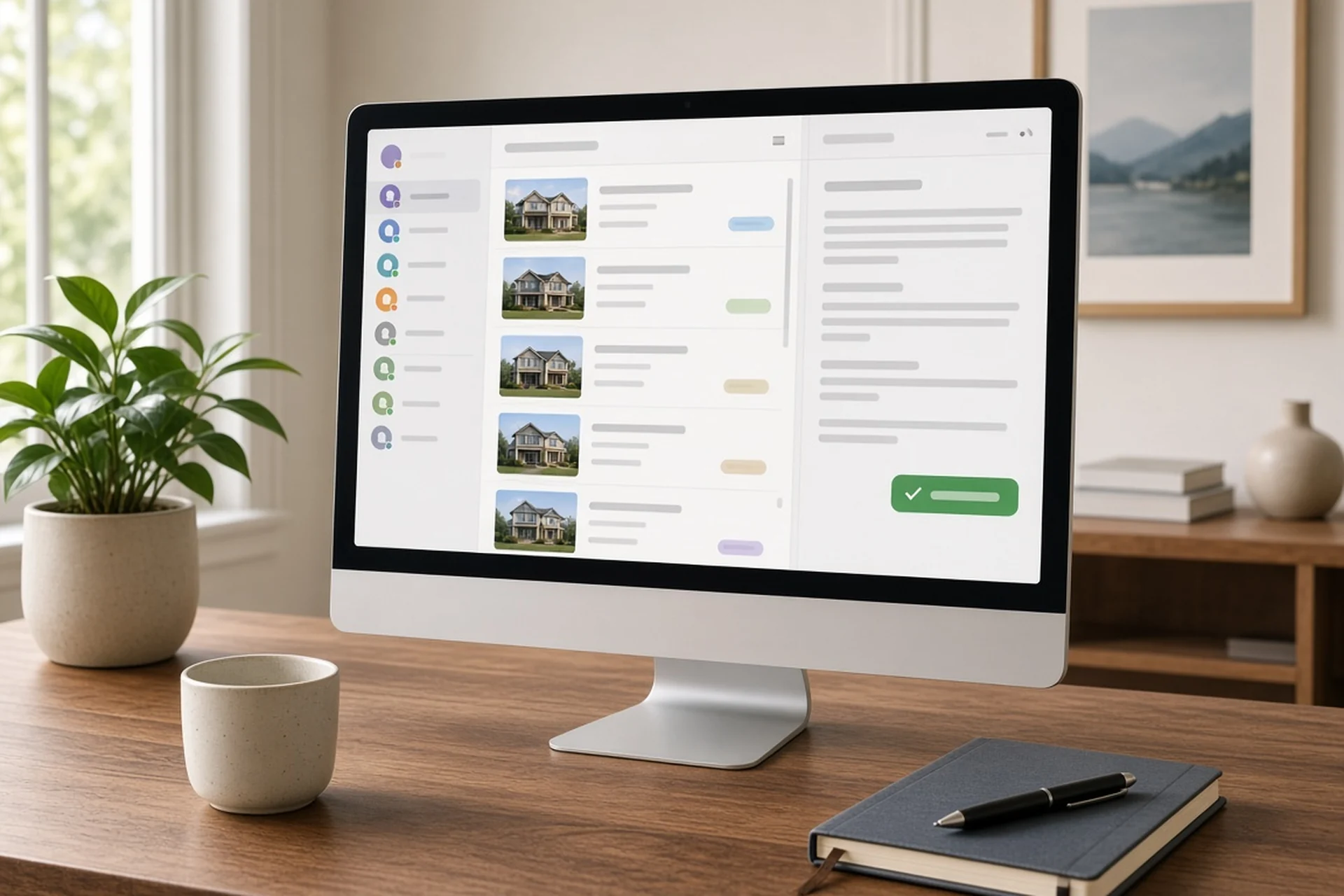 Seller lists on a desktop screen